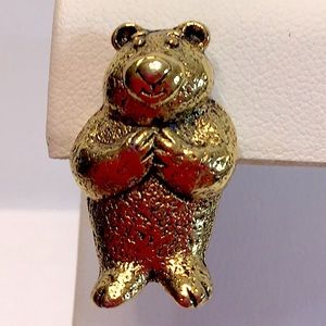Golden Bear pin tie tac lapel pin EUC